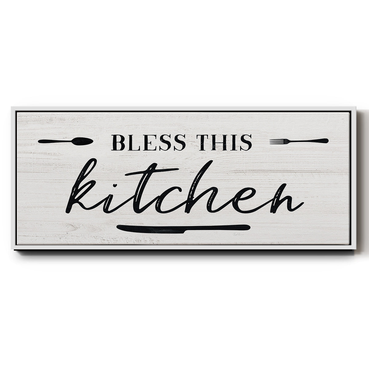Bless this Kitchen - Floater Framed Canvas Print
