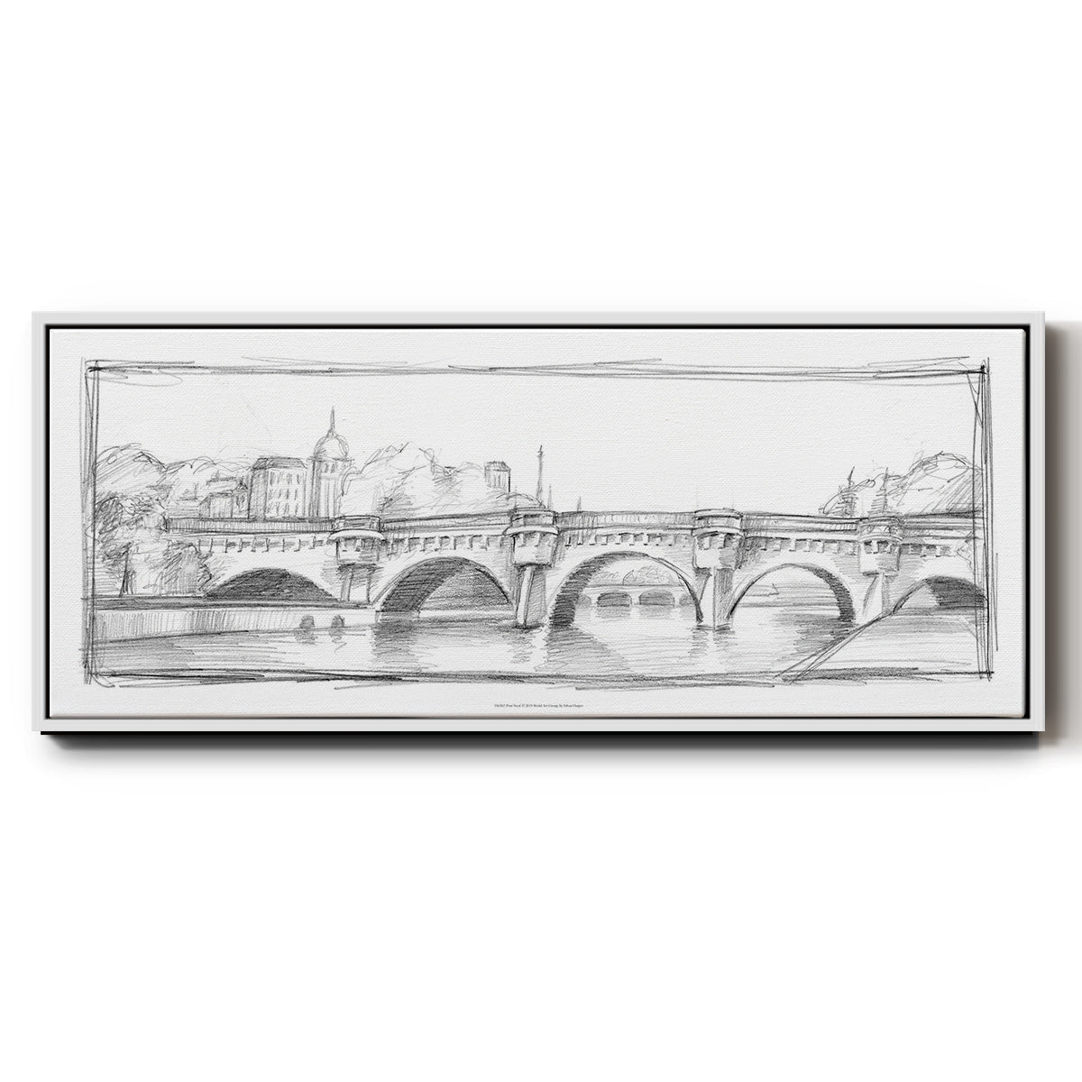 Pont Neuf - Floater Framed Canvas Print