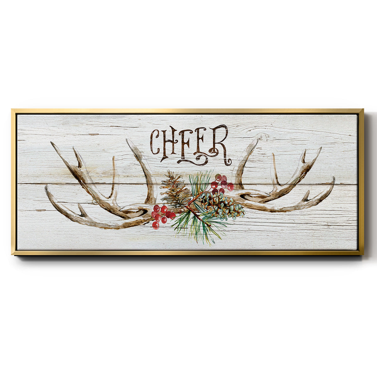 Rustic Cheer - Floater Framed Canvas Print