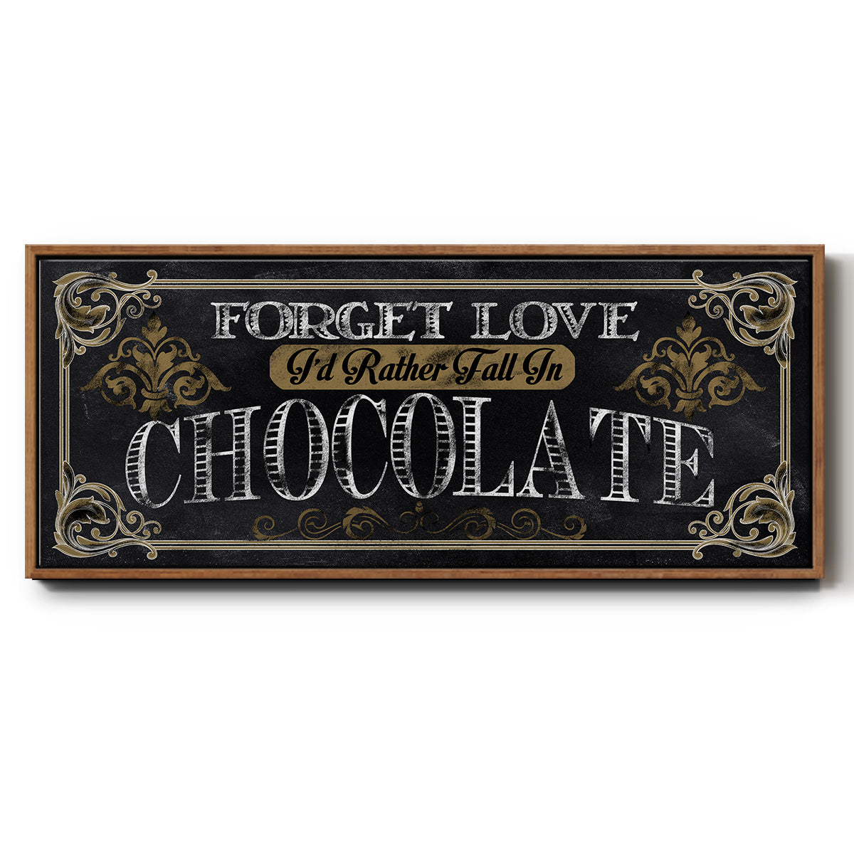 Chocolate - Floater Framed Canvas Print