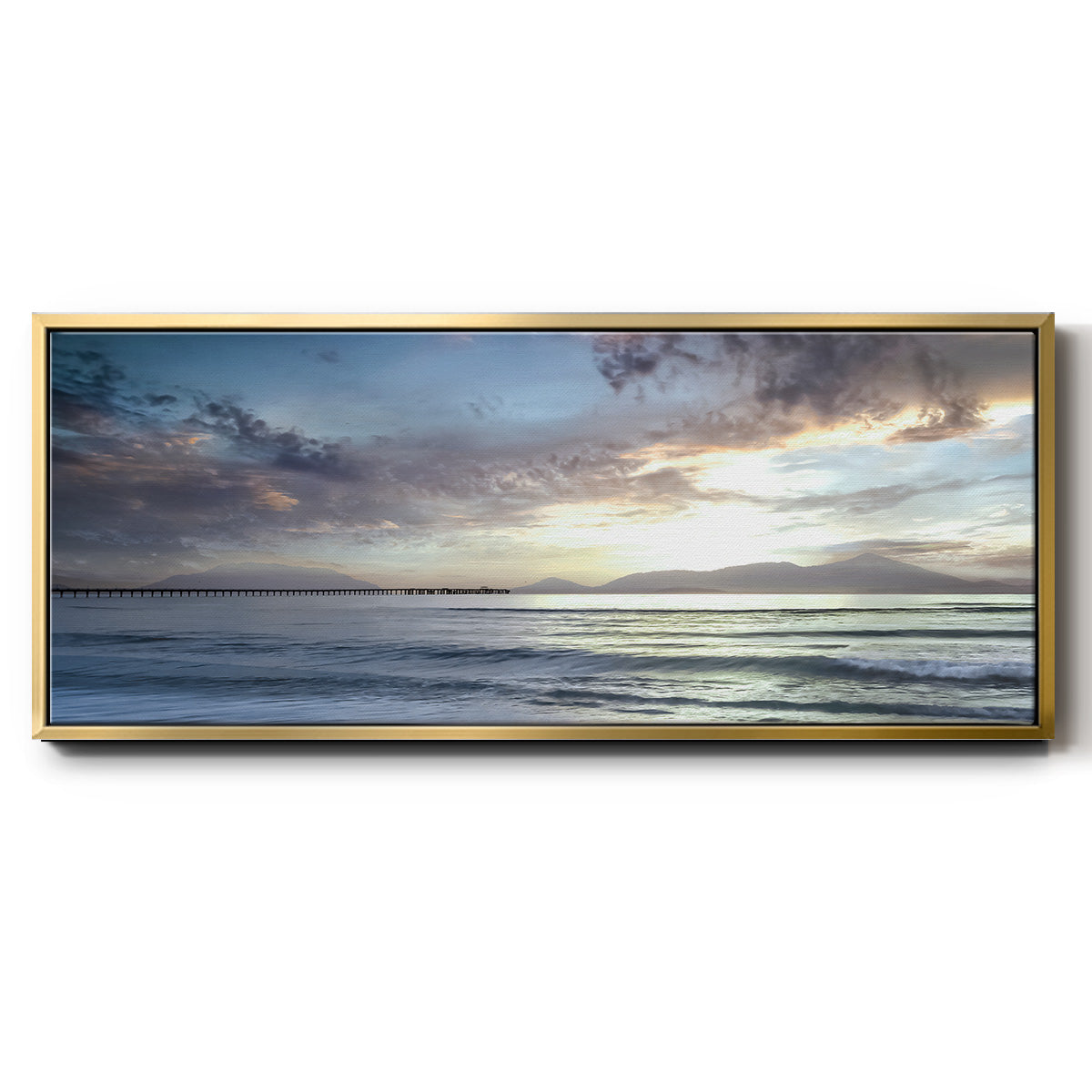 Island Calm - Floater Framed Canvas Print