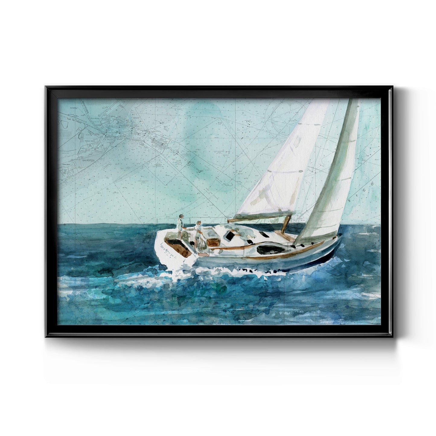 Coastal Sail Premium Classic Framed Canvas - Ready to Hang