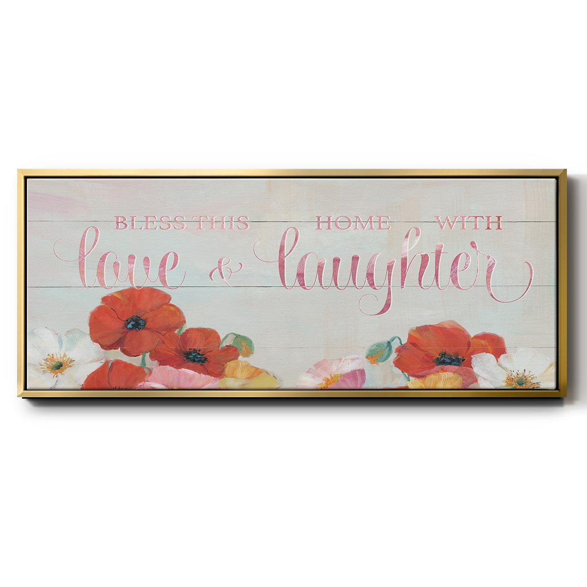 Bless this Home - Floater Framed Canvas Print