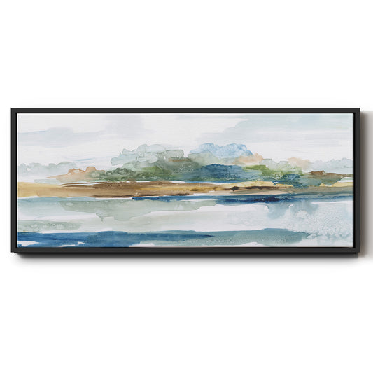Blue Solace - Floater Framed Canvas Print