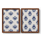 Indigo Bloom Pattern I - Premium Framed Canvas 2 Piece Set - Ready to Hang