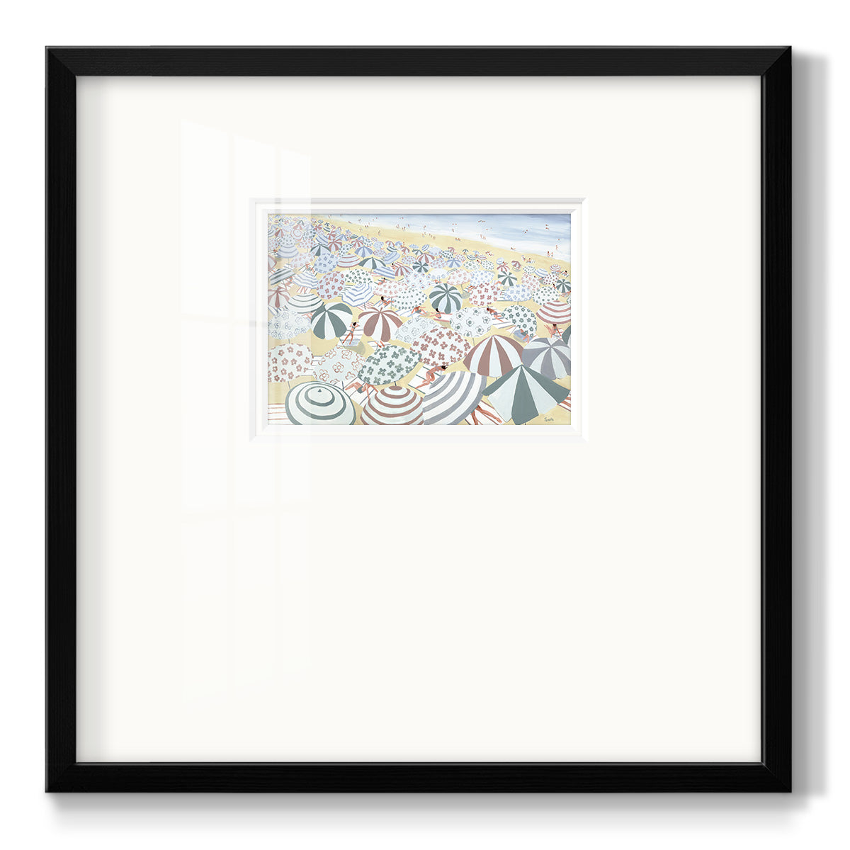 Subtle Beach - Double Matboard Framed Print