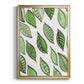 Patterned Leaf Shapes IV - Modern Framed Canvas Print