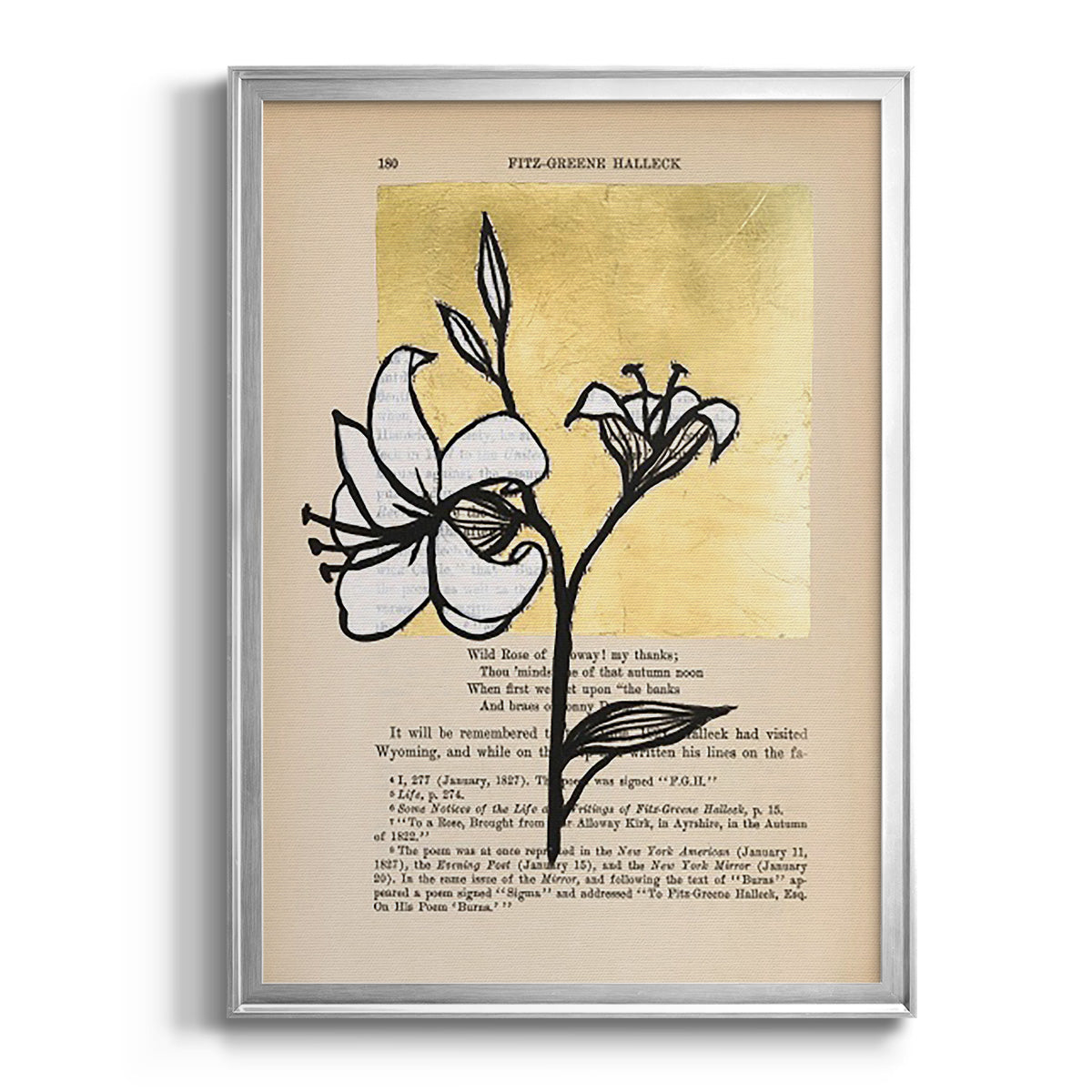 Floral Diary IV - Modern Framed Canvas Print