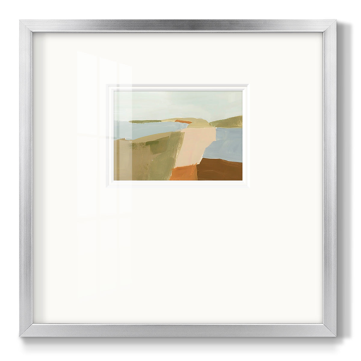 Stacked Landscape II - Double Matboard Framed Print