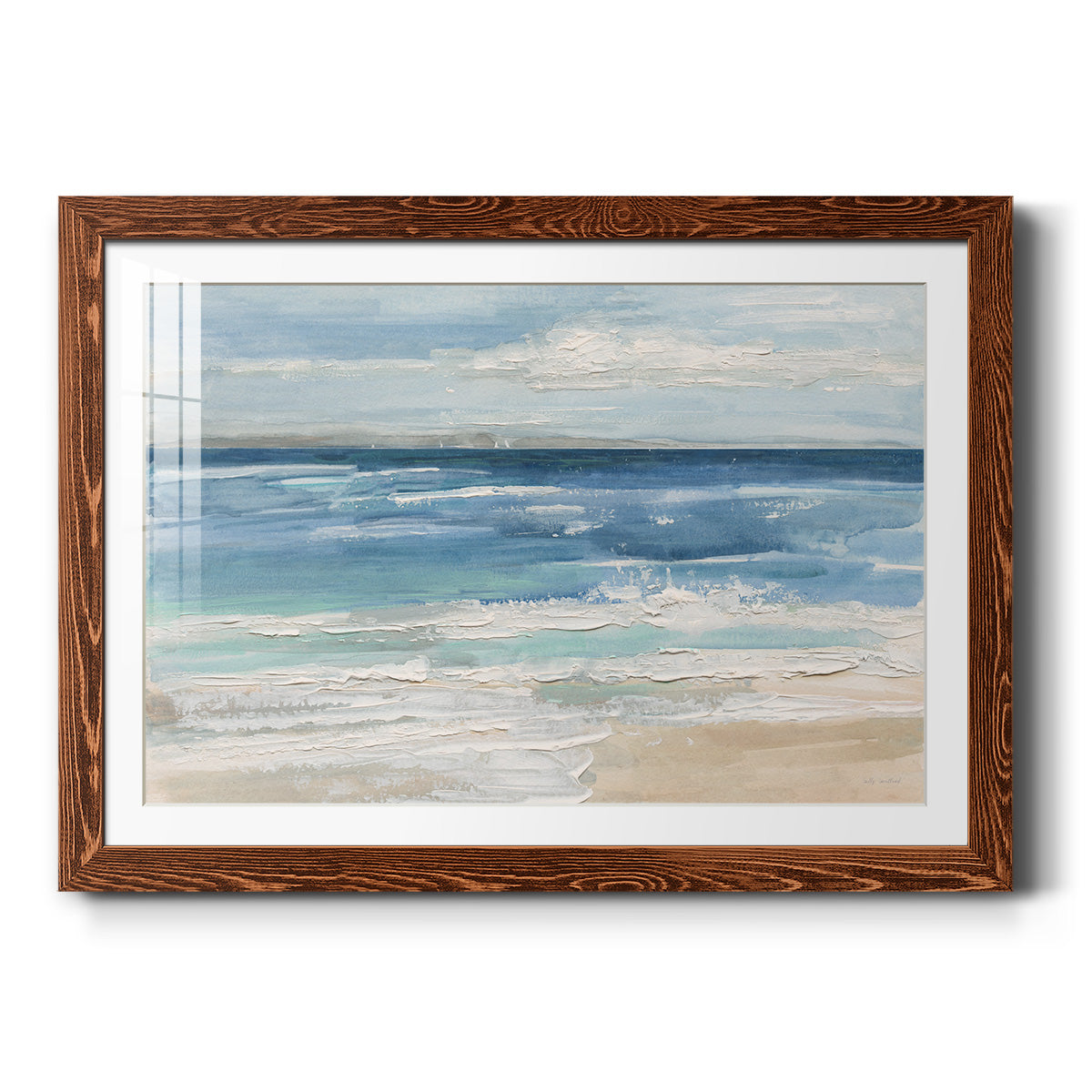 Ocean Waves I - Barnwood Framed Art Print