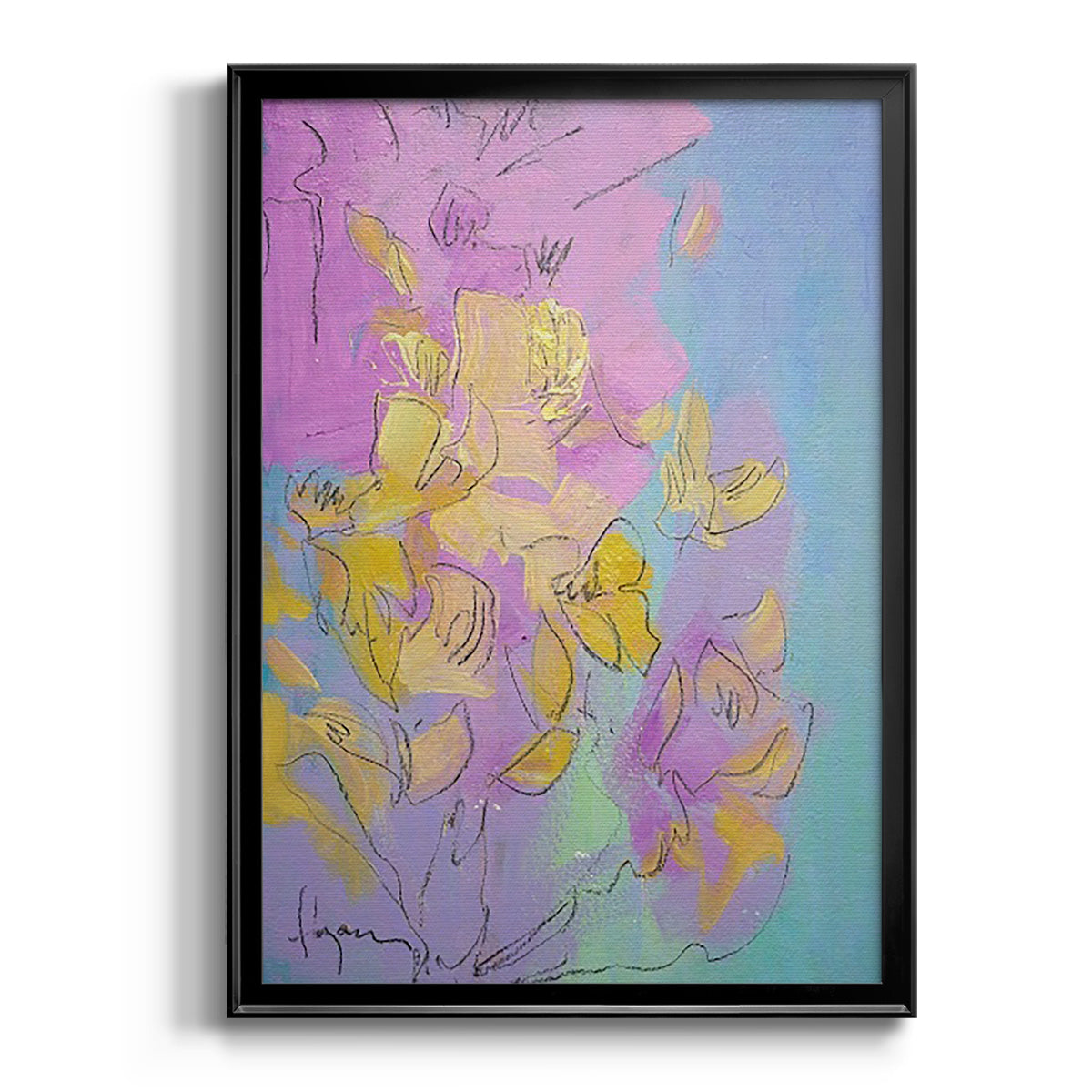 Dancing Heart - Modern Framed Canvas Print