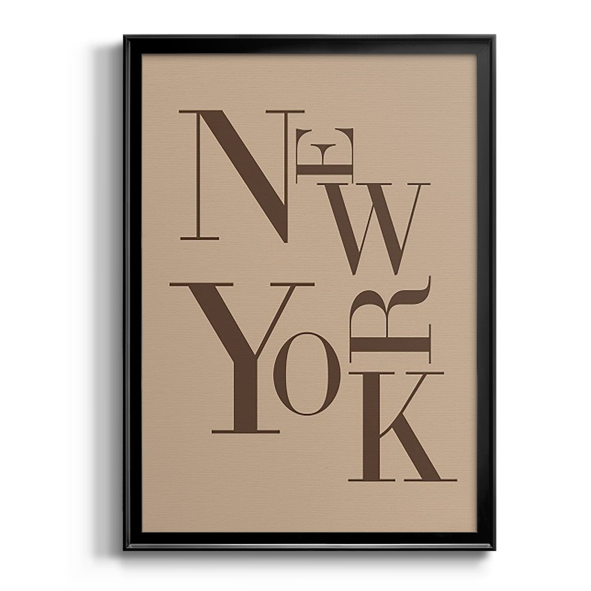 Neutral City Center Type I - Modern Framed Canvas Print