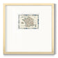 Bordered Map of France - Double Matboard Framed Print