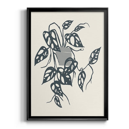 Growing Leaves VI - Modern Framed Canvas Print