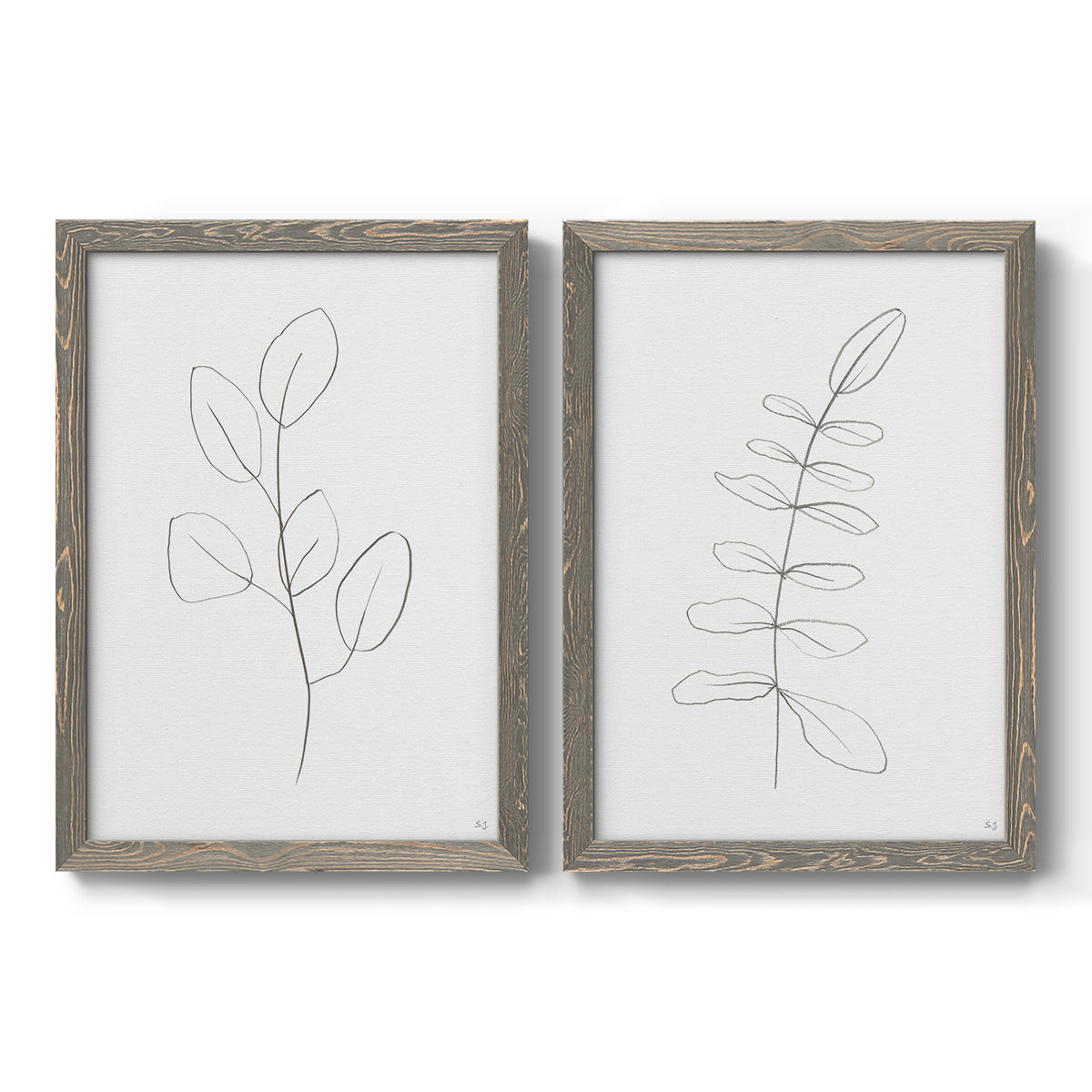 Botanical Gesture III - Premium Framed Canvas 2 Piece Set - Ready to Hang