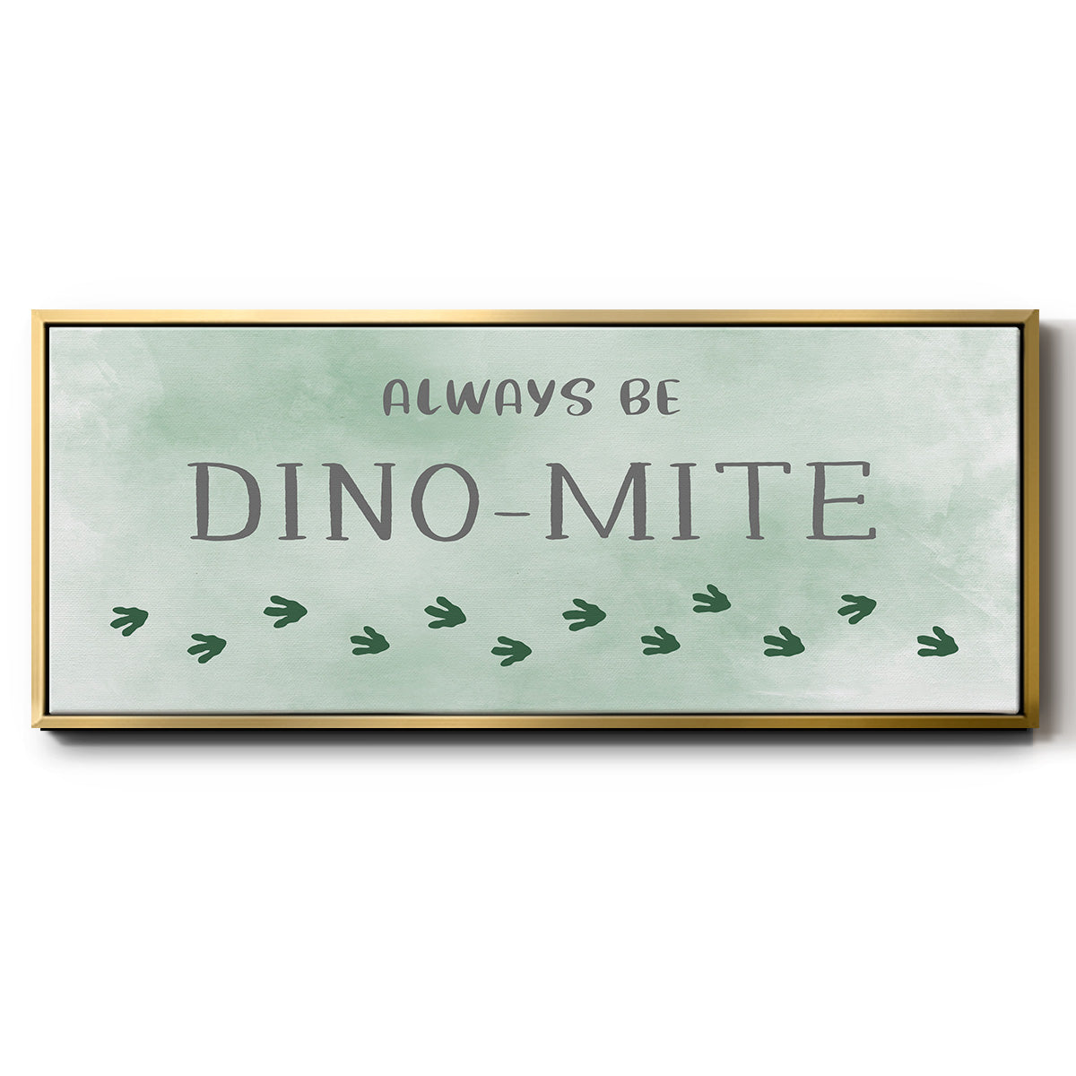 Dinomite - Floater Framed Canvas Print