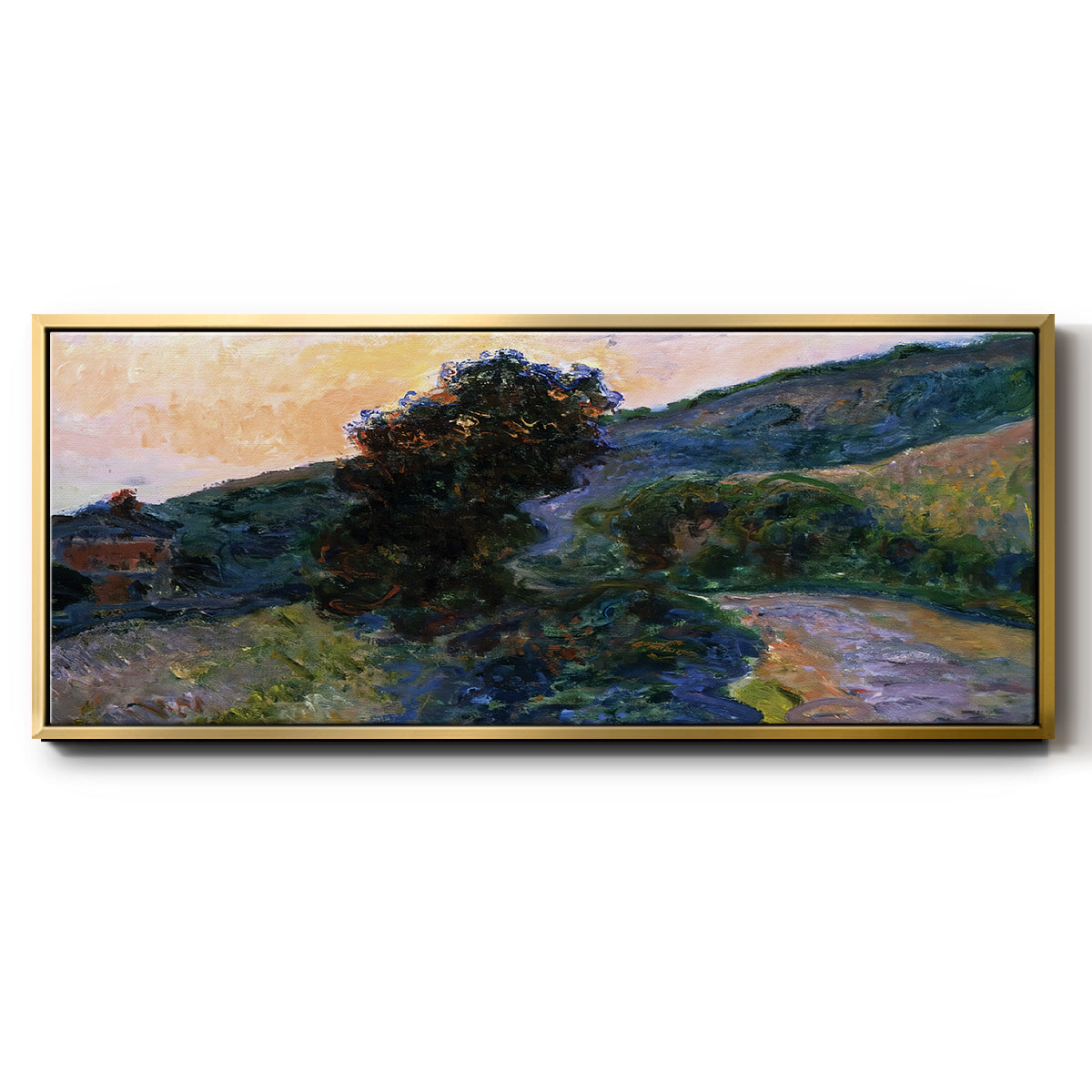 Sunset at Giverny, 1886 - Floater Framed Canvas Print