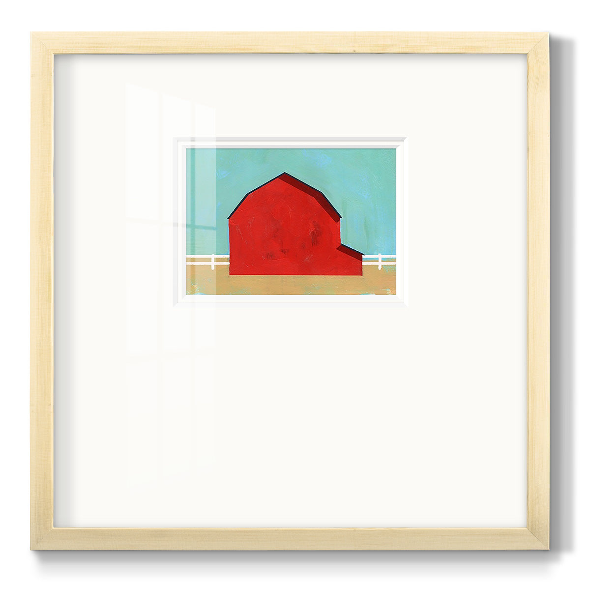 Big Red One I - Double Matboard Framed Print