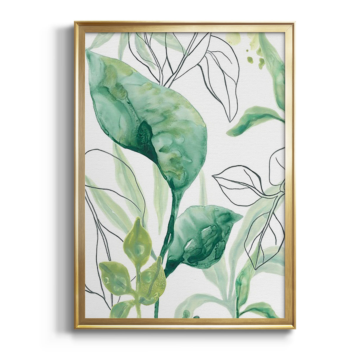 Tropical Palm Chorus I - Modern Framed Canvas Print