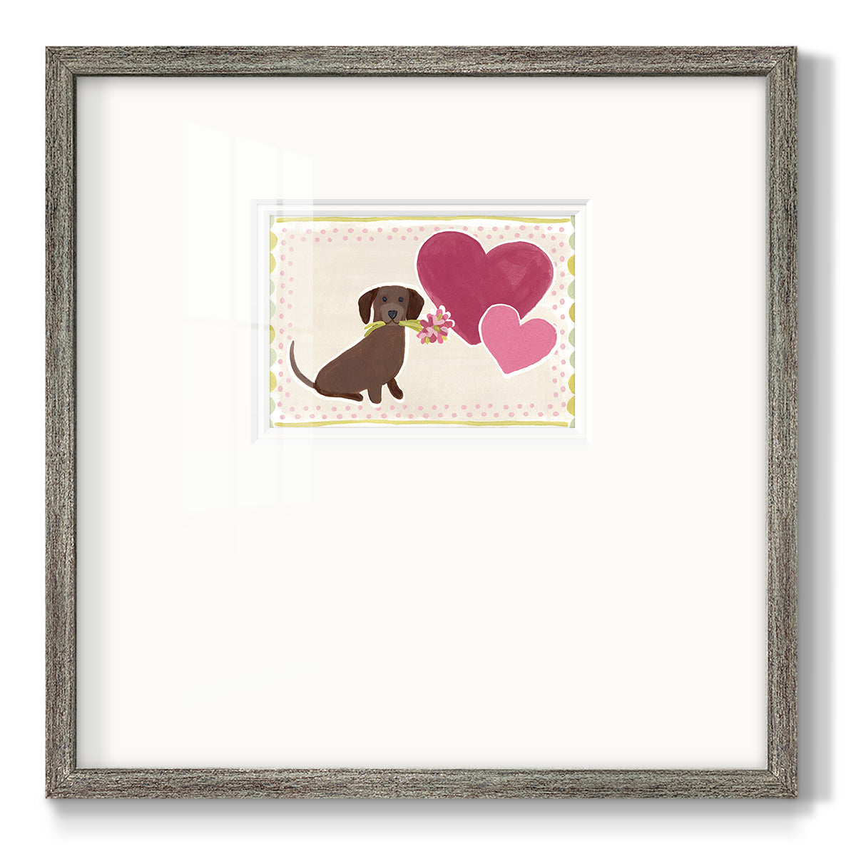 Dachshund Delight Collection A Premium Framed Print Double Matboard