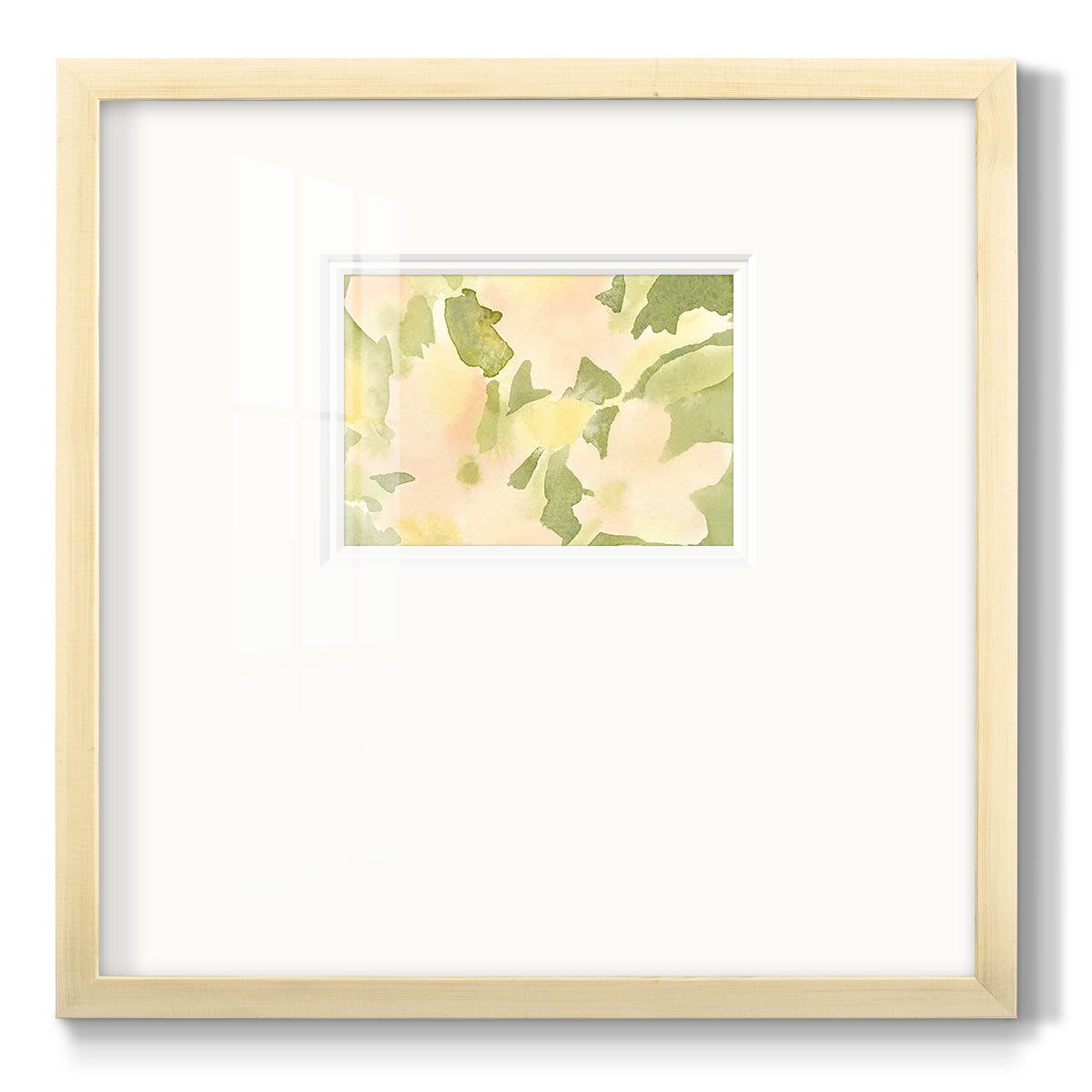 Verdant Floral Abstract I - Double Matboard Framed Print