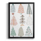 Christmas Tree Sketchbook II - Modern Framed Canvas Print