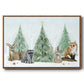 Christmas in the Forest Collection A - Framed Gallery Wrapped Canvas in Floating Frame