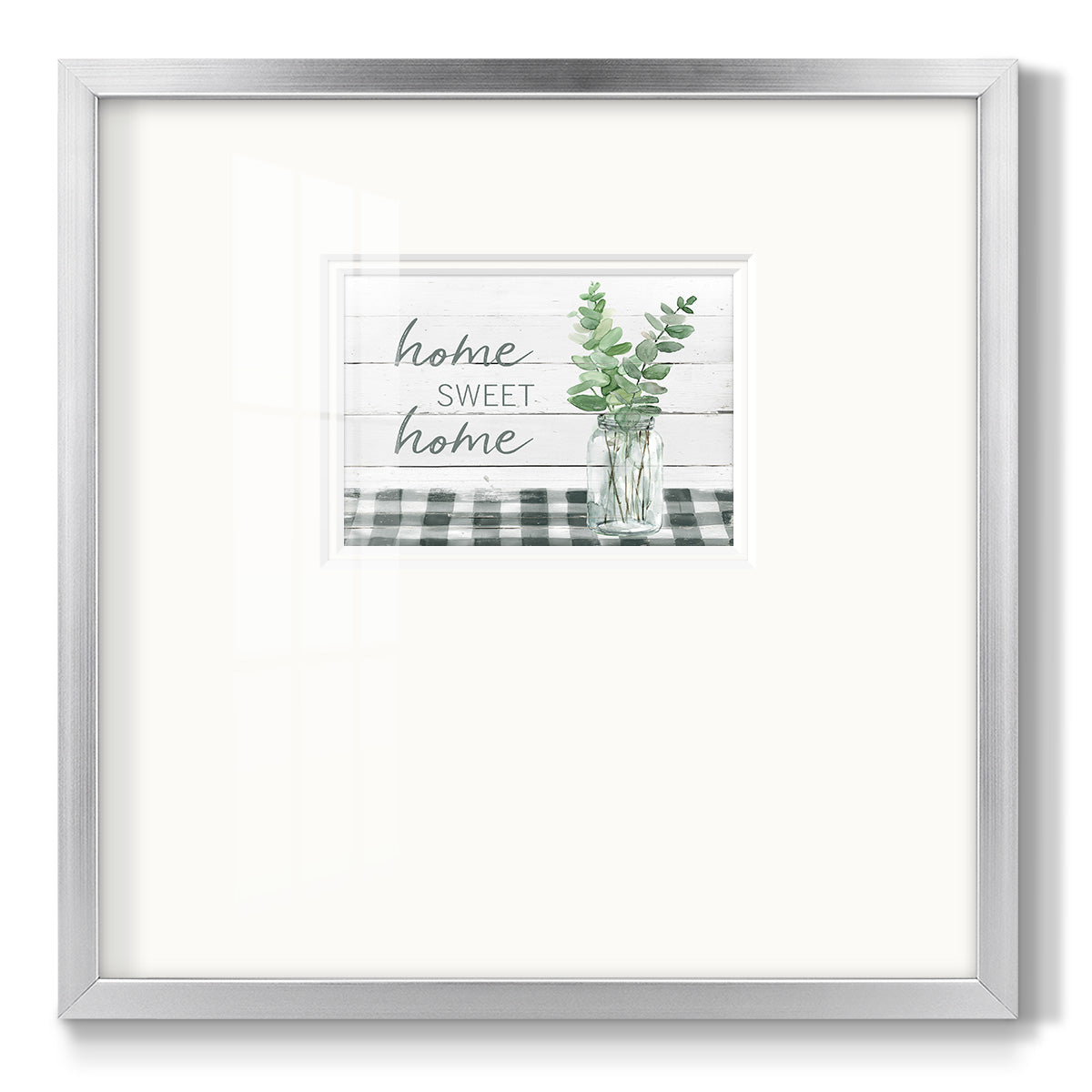 Eucalyptus Home Sweet Home - Double Matboard Framed Print