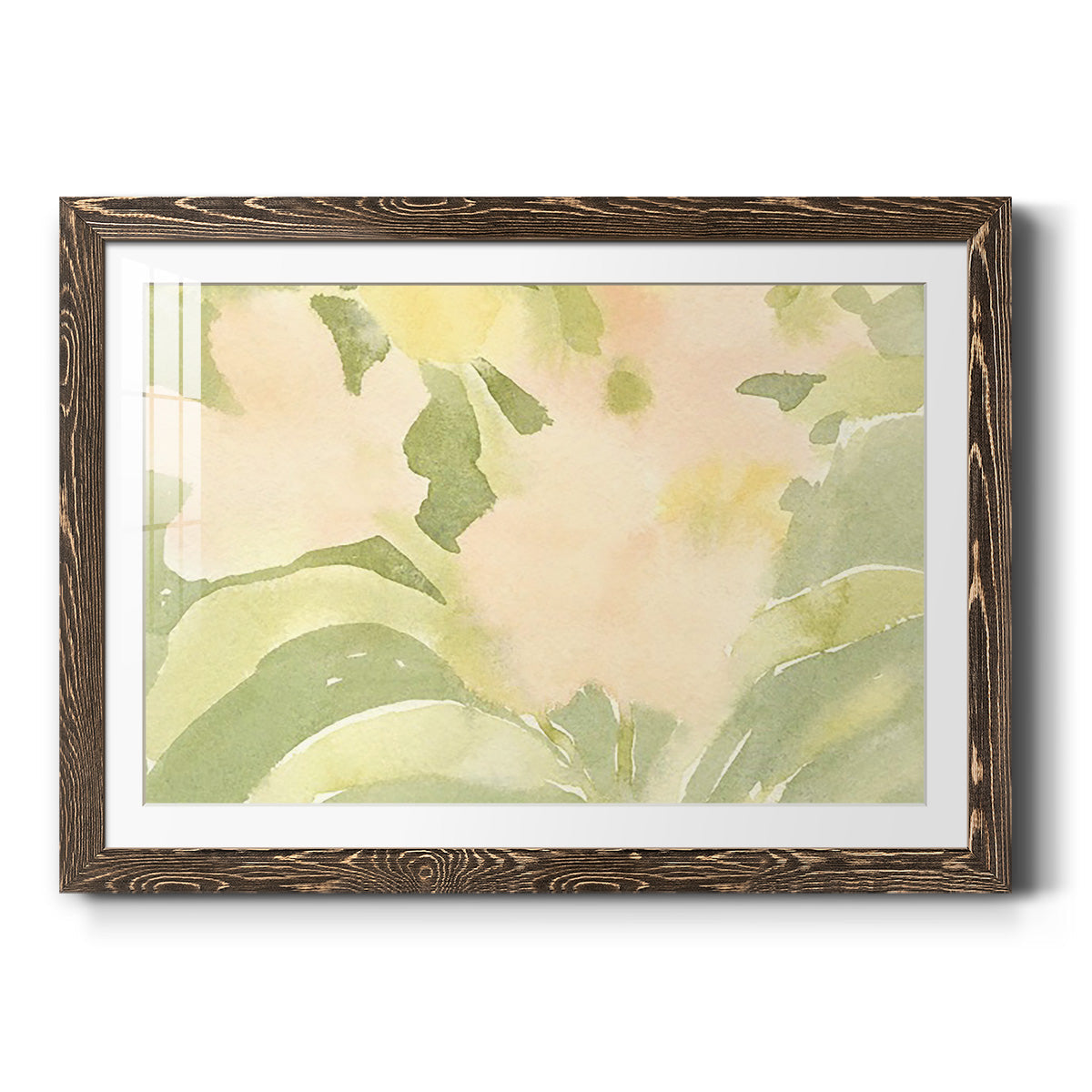 Verdant Floral Abstract II - Barnwood Framed Art Print