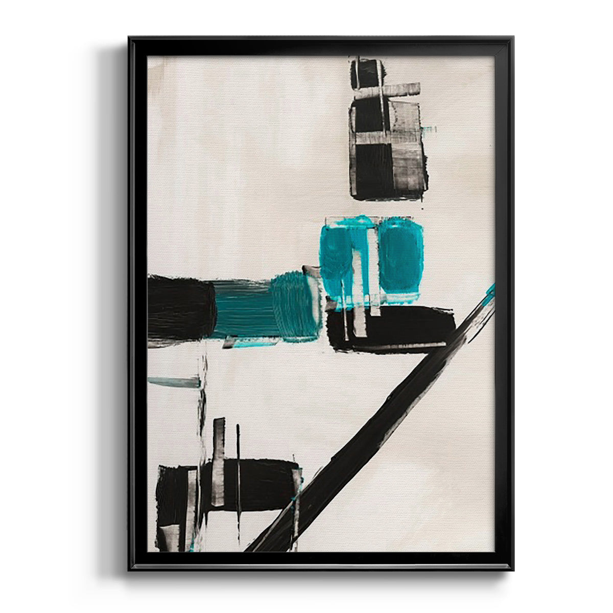 Geometry Notes I - Modern Framed Canvas Print