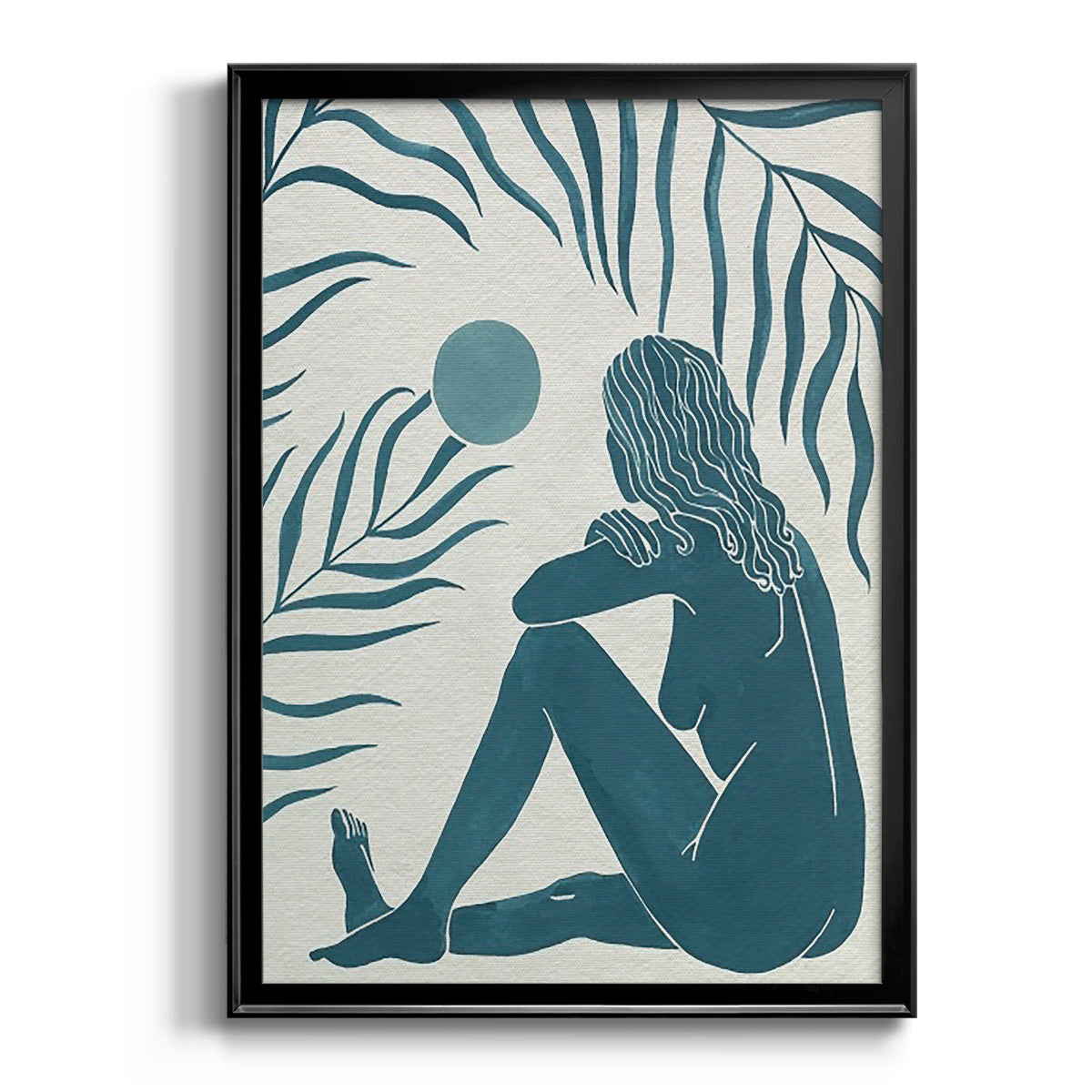 Moon Gazer II - Modern Framed Canvas Print