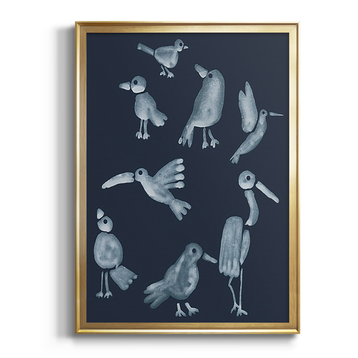 Flock II - Modern Framed Canvas Print