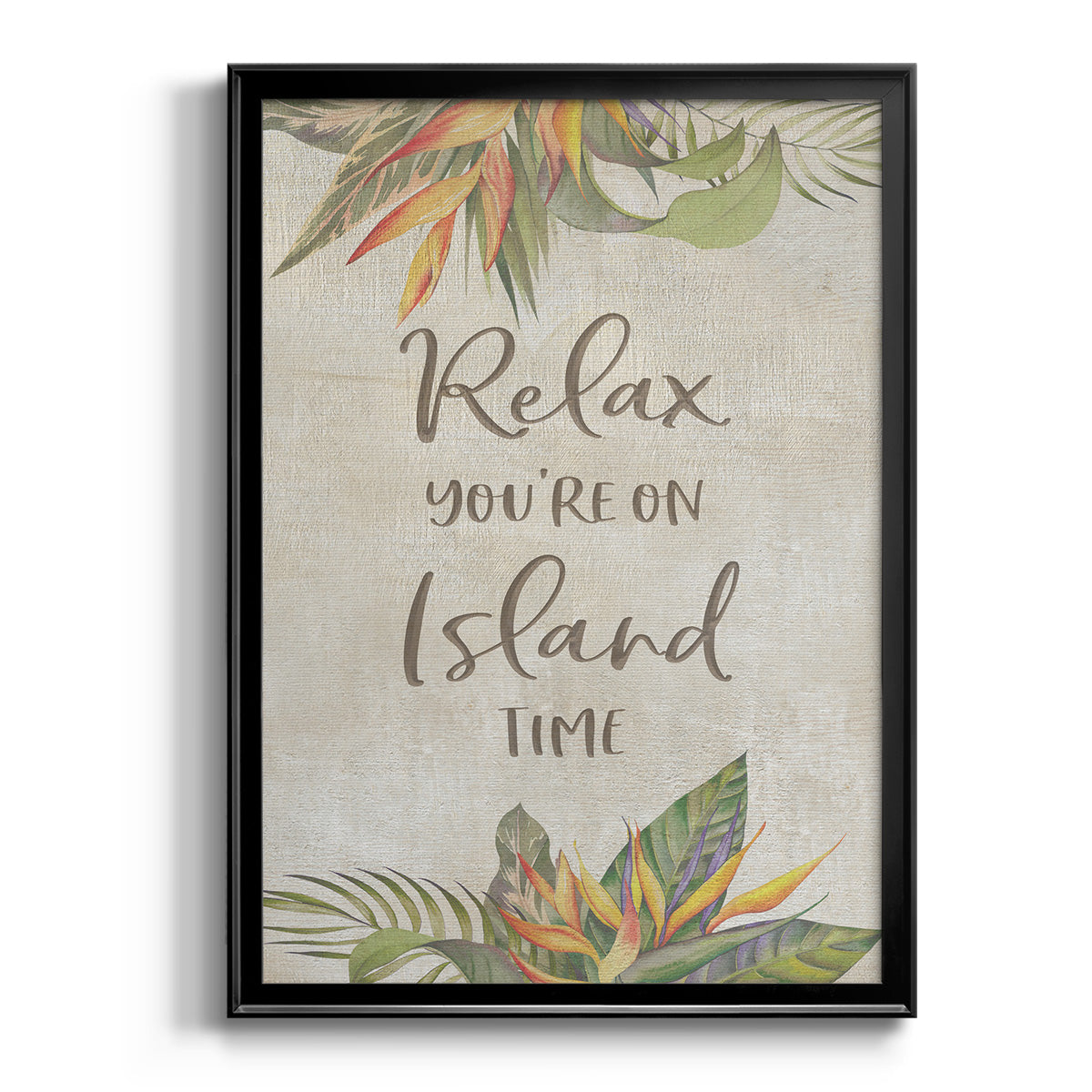 You're On Island Time - Modern Framed Canvas Print