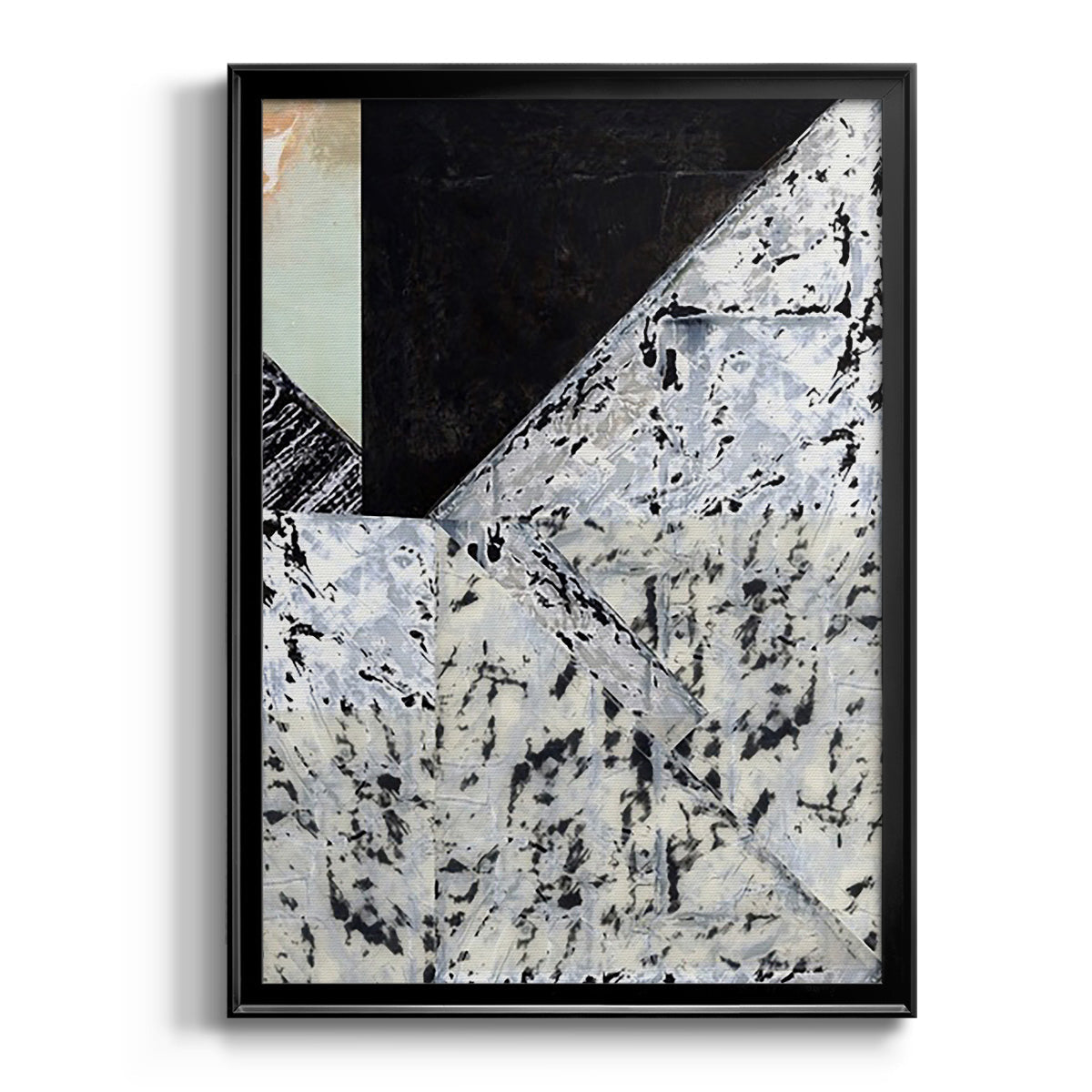 Tiles & Texture Abstract Angles II - Modern Framed Canvas Print