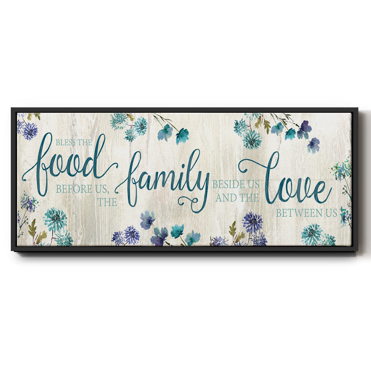 Food Family Love - Floater Framed Canvas Print