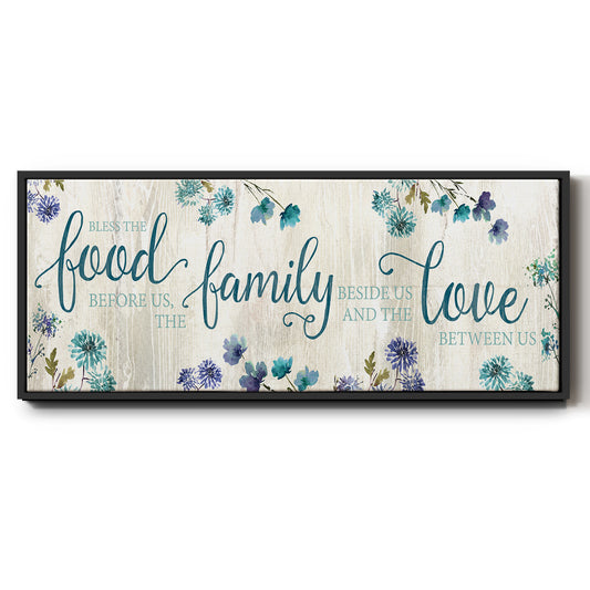Food Family Love - Floater Framed Canvas Print