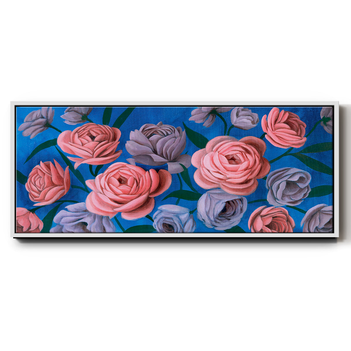Layered Petals III - Floater Framed Canvas Print