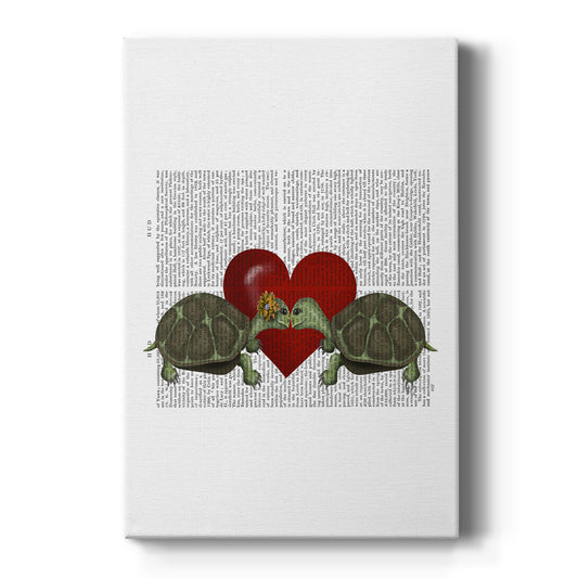 Turtle Kiss - Canvas Art Print