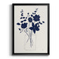 Indigo Sketch Bouquet I - Modern Framed Canvas Print