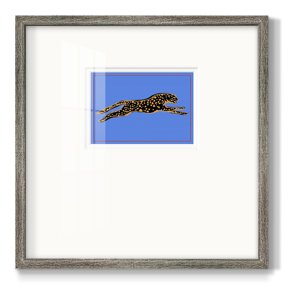 The Wild Leopard II Premium Framed Print Double Matboard