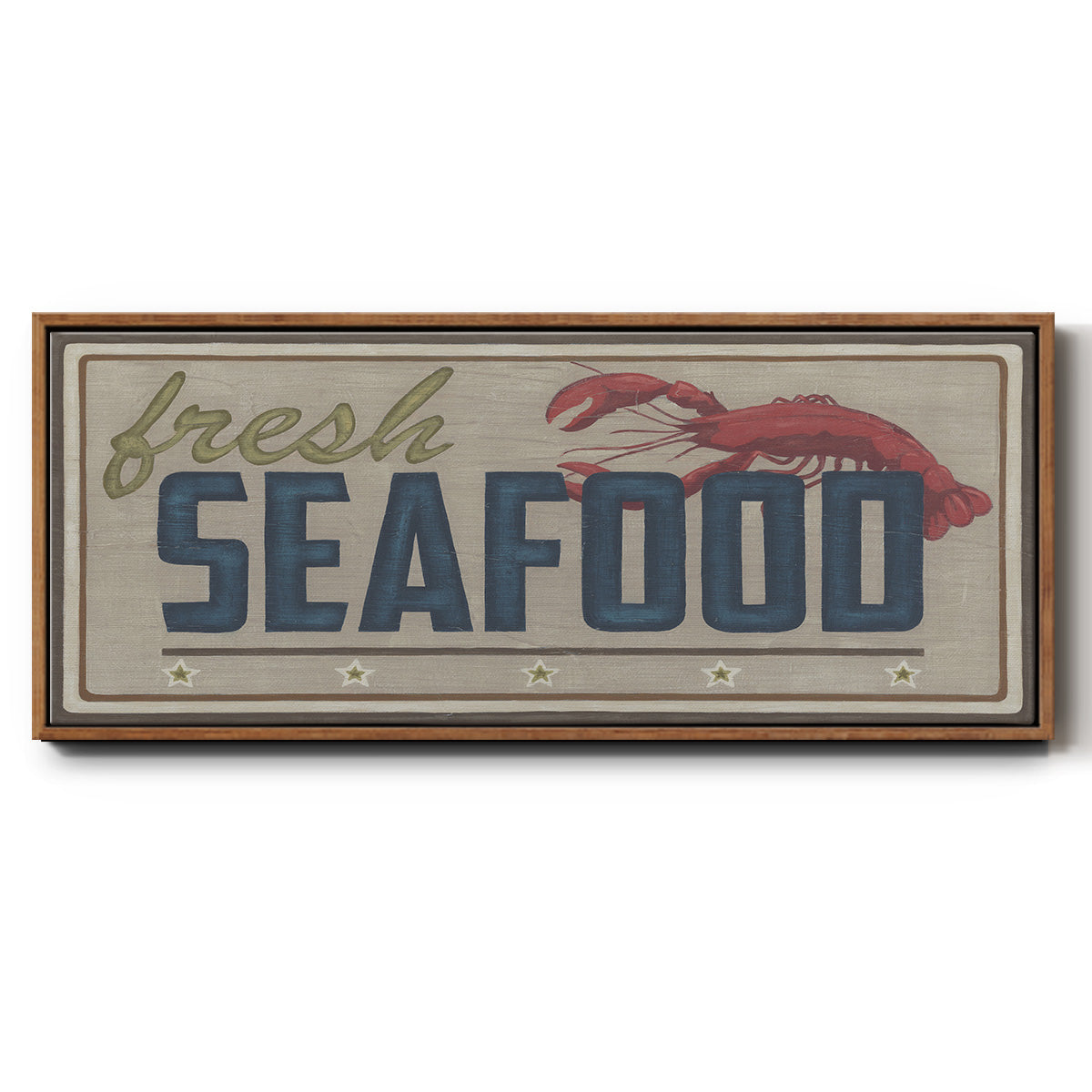 Shoreline Signs I - Floater Framed Canvas Print