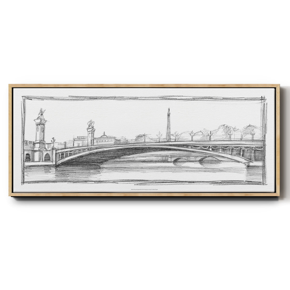 Pont Alexandre III - Floater Framed Canvas Print