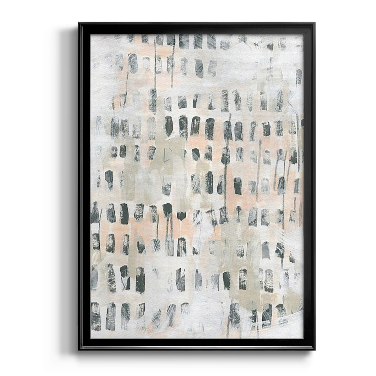 Sand Glyphs III - Modern Framed Canvas Print