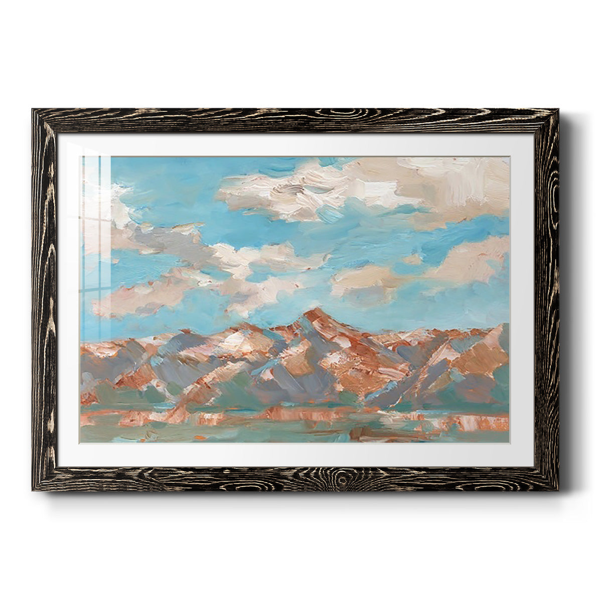 Pastel Western Vista II - Barnwood Framed Art Print