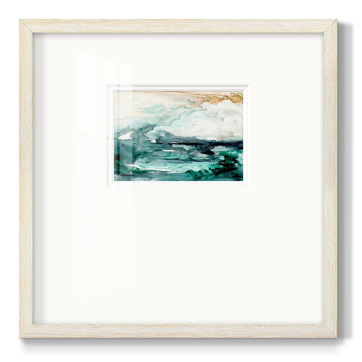 Sea Foam Flow I Premium Framed Print Double Matboard