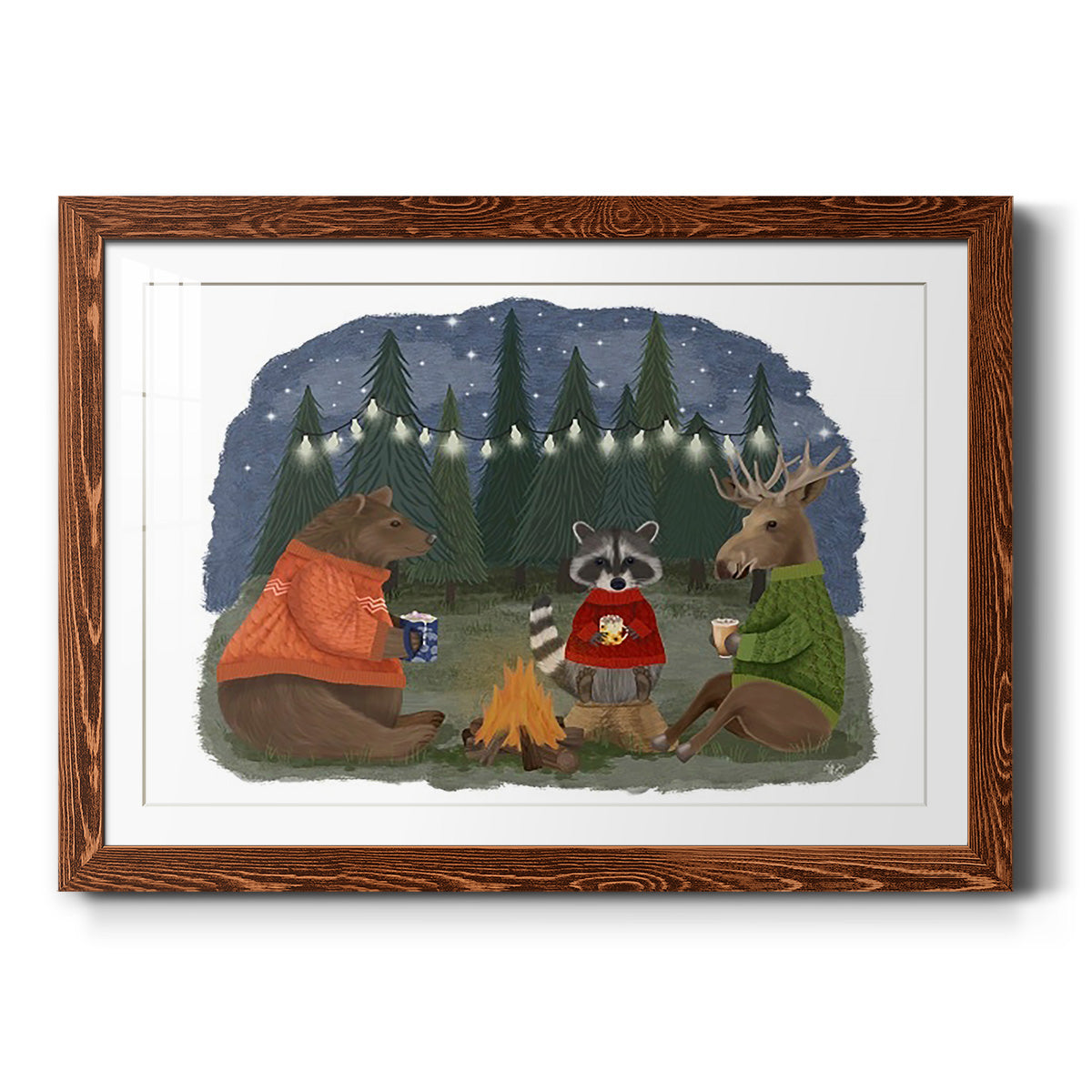 Campfire Hot Chocolate - Barnwood Framed Art Print