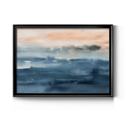 Lake Sunrise - Modern Framed Canvas Print