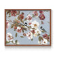 Chickadees and Blossoms II - Restickable Framed Art Print