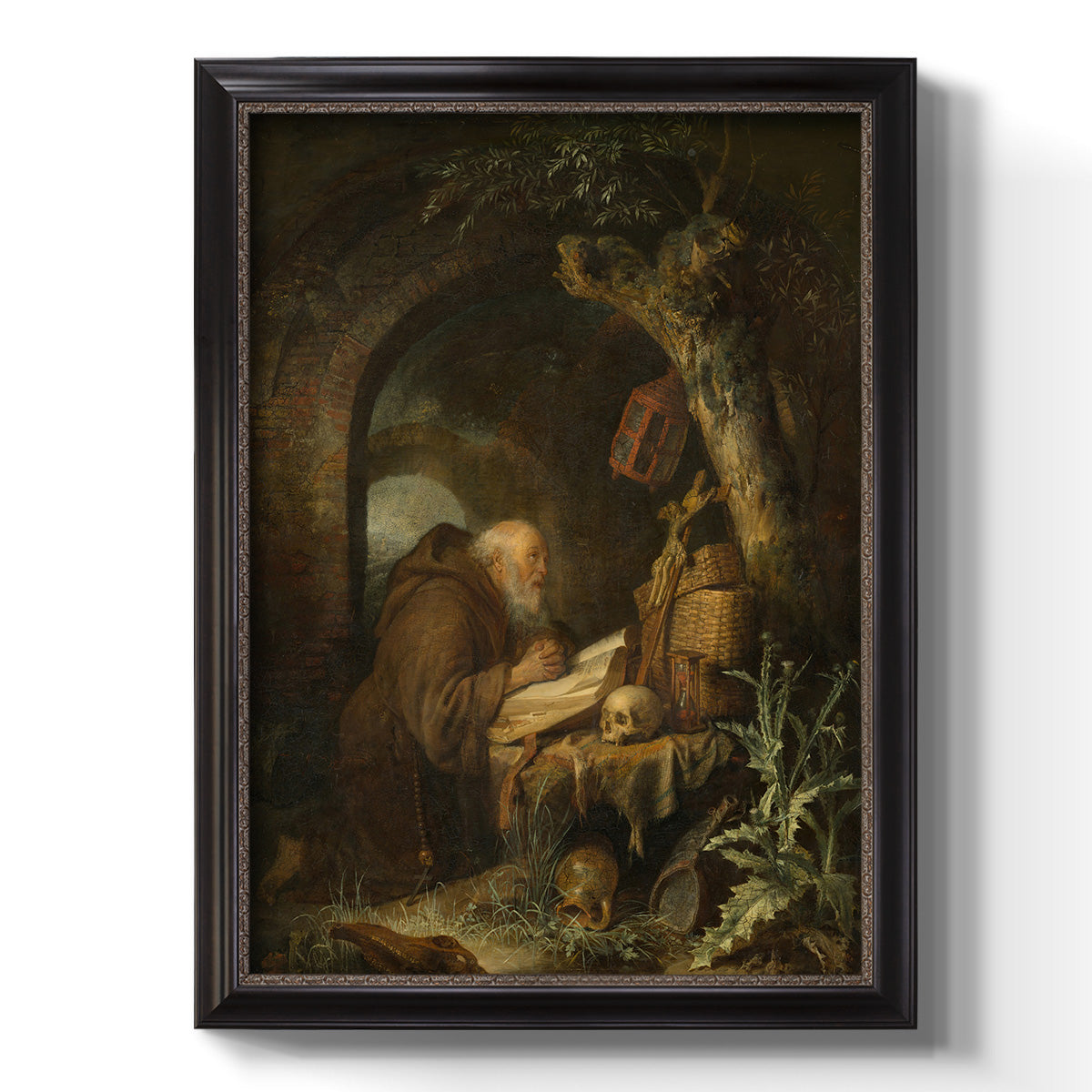 The Hermit, 1670 - Ornate Framed Canvas Print