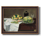 Still Life with Melon and Peaches - Ornate Framed Canvas Print